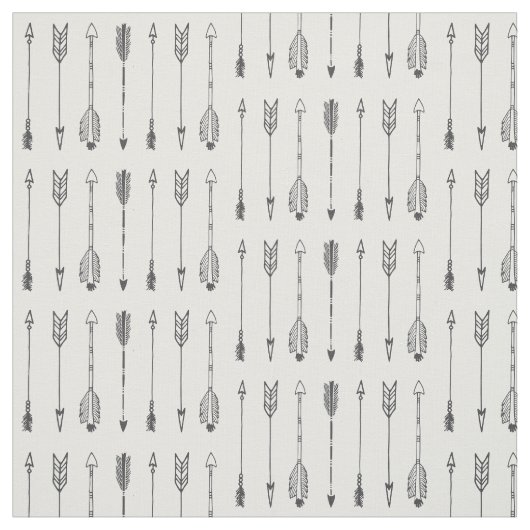 黒い矢のプリントの生地 ファブリック (見本)