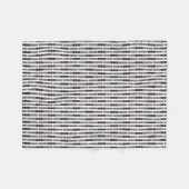 黒い矢のヘリンボンプリント フリースブランケット (正面(横))