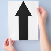 黒い矢印の上アイコン チラシ (手)