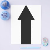 黒い矢印の上アイコン チラシ (シングル)