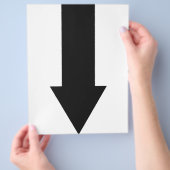 黒い矢印ダウンアイコン チラシ (手)