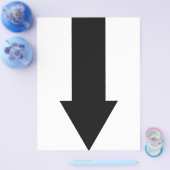 黒い矢印ダウンアイコン チラシ (シングル)