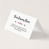 黒い矢印ホットピンクハートかわいいギフト証明書 (裏面)