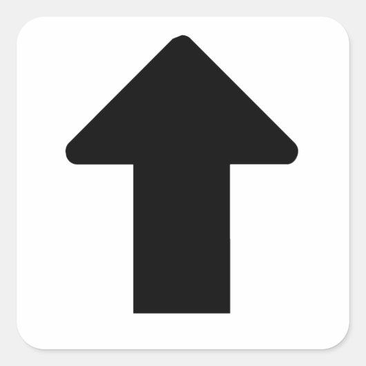 黒い矢印 スクエアシール (正面)