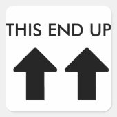 黒い矢印 スクエアシール (正面)