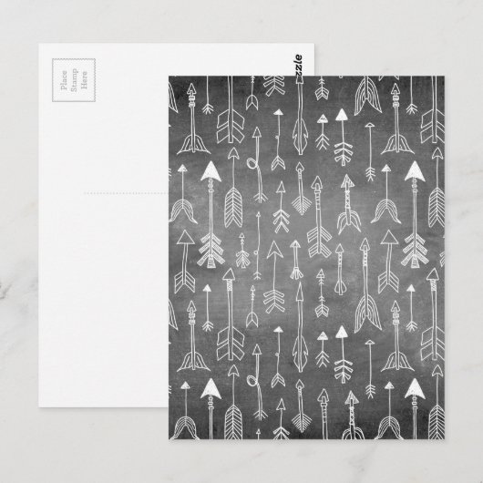 黒い矢印 ポストカード (正面/裏面)