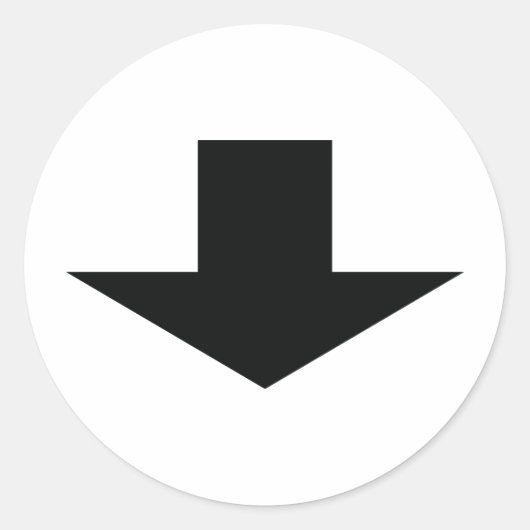 黒い矢印 ラウンドシール (正面)