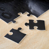 黒い石の上の白い蘭 ジグソーパズル (側面)