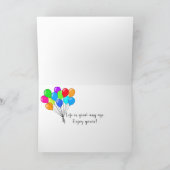 黒い石の質の誕生日の挨拶 カード (内部)