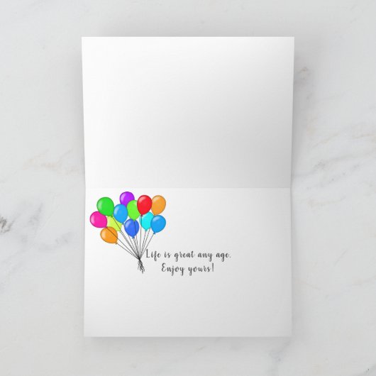 黒い石の質の誕生日の挨拶 カード (内部)