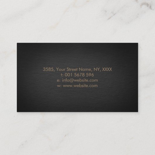 黒い石板の贅沢な金ゴールドそして紫色の蝶 名刺 (裏面)