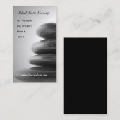 黒い石造りのマッサージ 名刺 (正面/裏面)