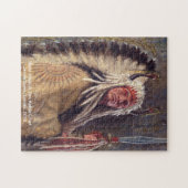 黒い石、ネイティブアメリカンのパズル ジグソーパズル (横)