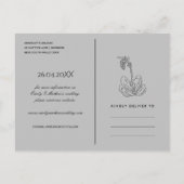 黒い砂漠のサボテン多肉性スケッチ日付を保存 案内ポストカード (裏面)