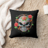 黒い砂糖のスカルの星 クッション (ブランケット)