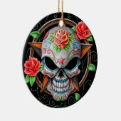 黒い砂糖のスカルの星 セラミックオーナメント (右)