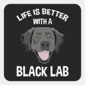 黒い研究室の方が生活が良い スクエアシール (正面)