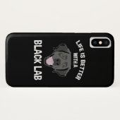 黒い研究室の方が生活が良い Case-Mate iPhoneケース (裏面(横))