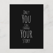 黒い確認はがき ポストカード (正面)