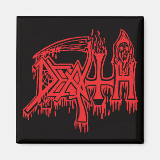 黒い磁石に赤い旧学校のロゴ マグネット