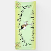 黒い祝花嫁がシャワー/パーティー 横断幕 (縦)