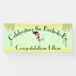 黒い祝花嫁がシャワー/パーティー 横断幕