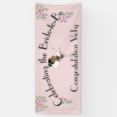 黒い祝花嫁がシャワー/パーティー 横断幕 (縦)