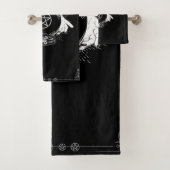 黒い神秘的な占い師の神秘的なクリスタルボール バスタオルセット (インサイチュ)