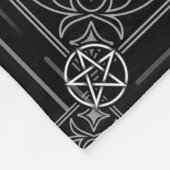 黒い神秘的な占い師の神秘的なクリスタルボール フリースブランケット (角)