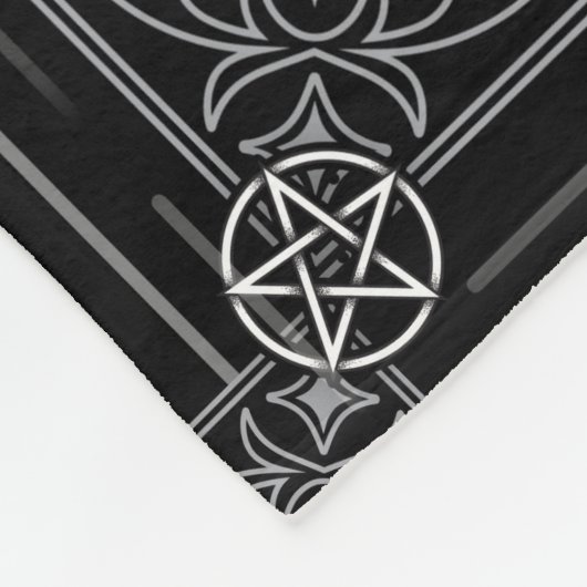 黒い神秘的な占い師の神秘的なクリスタルボール フリースブランケット (角)