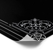 黒い神秘的な占い師の神秘的なクリスタルボール ポスター (角)