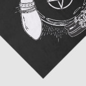 黒い神秘的な占い師の神秘的なクリスタルボール 薄葉紙 (詳細)