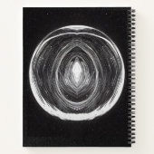 黒い神秘的な女性の夢のジャーナル瞑想 ノートブック (裏面)