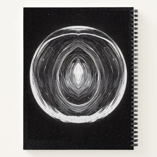 黒い神秘的な女性の夢のジャーナル瞑想 ノートブック (裏面)