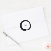 黒い禅シール2 ラウンドシール (封筒)