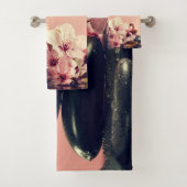 黒い禅石の花 バスタオルセット (インサイチュ)