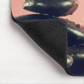 黒い禅石の花 マウスパッド (コーナー)