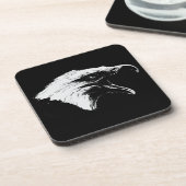 黒い禿鷲の叫び声で背景を選ぶ コースター (左側)