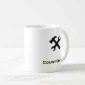 黒い私のハンマーのレンチの計算 コーヒーマグカップ (正面右)