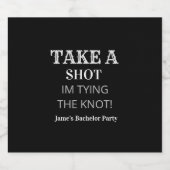 黒い私は結び目の結婚バチュラーパーティ ビールラベル (シングルラベル)