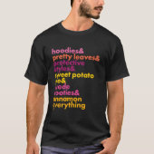 黒い秋 ブラックオートゥムンフォール Tシャツ (正面)