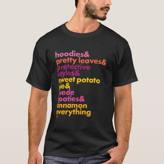 黒い秋 ブラックオートゥムンフォール Tシャツ (正面)