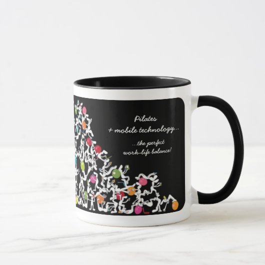 黒い移動式技術のマグとのPilates マグカップ (右)