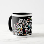 黒い移動式技術のマグとのPilates マグカップ (正面左)