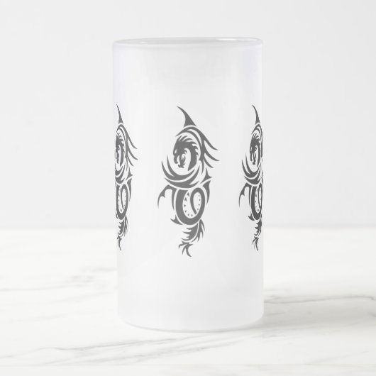 黒い種族のドラゴン フロストグラスビールジョッキ (中央)