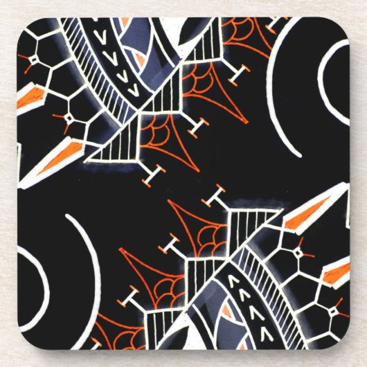 黒い種族の芸術の原生のオーストラリアのスタイル コースター (正面)