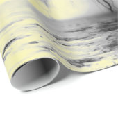 黒い稲妻と黄色い包み付き夜空 ラッピングペーパー (ロールコーナー)