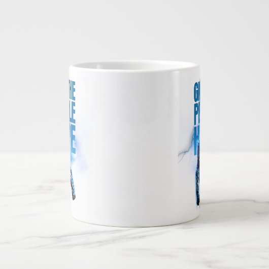 黒い稲妻与え- The People Hope ジャンボコーヒーマグカップ (正面)