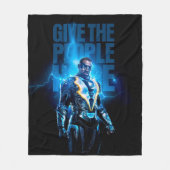 黒い稲妻与え- The People Hope フリースブランケット (正面)