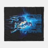 黒い稲妻与え- The People Hope フリースブランケット (正面(横))